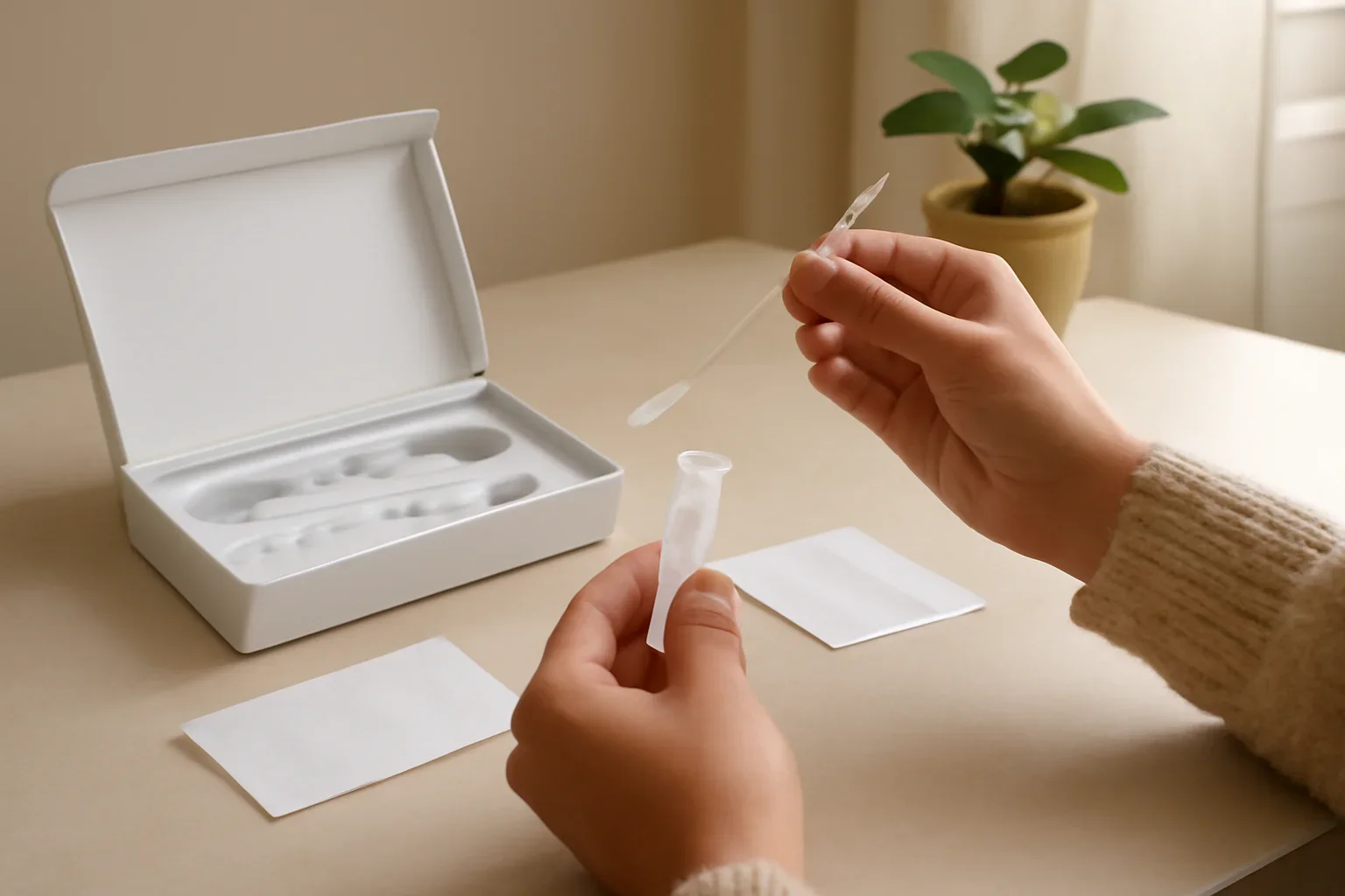 At-home microbiome test kit being evaluated before purchase in Canada