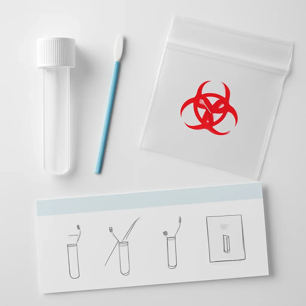 Supporting image for Test Microbiome Canada showing kit contents and instructions