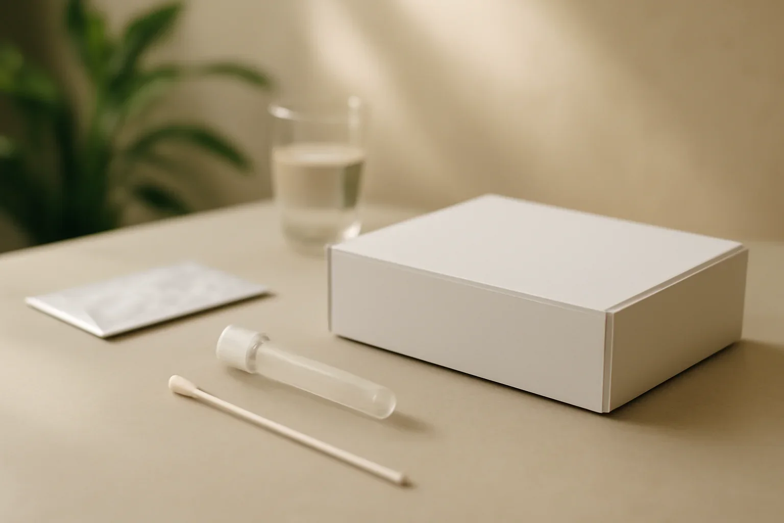 Fibre and the Gut Microbiome page hero image showing an at-home microbiome testing scene
