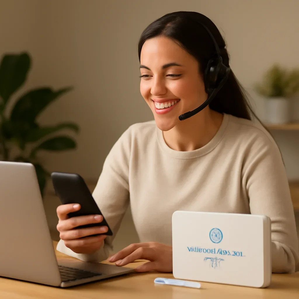 Call to action image for Microbiome Testing for Beginners showing customer support and online ordering