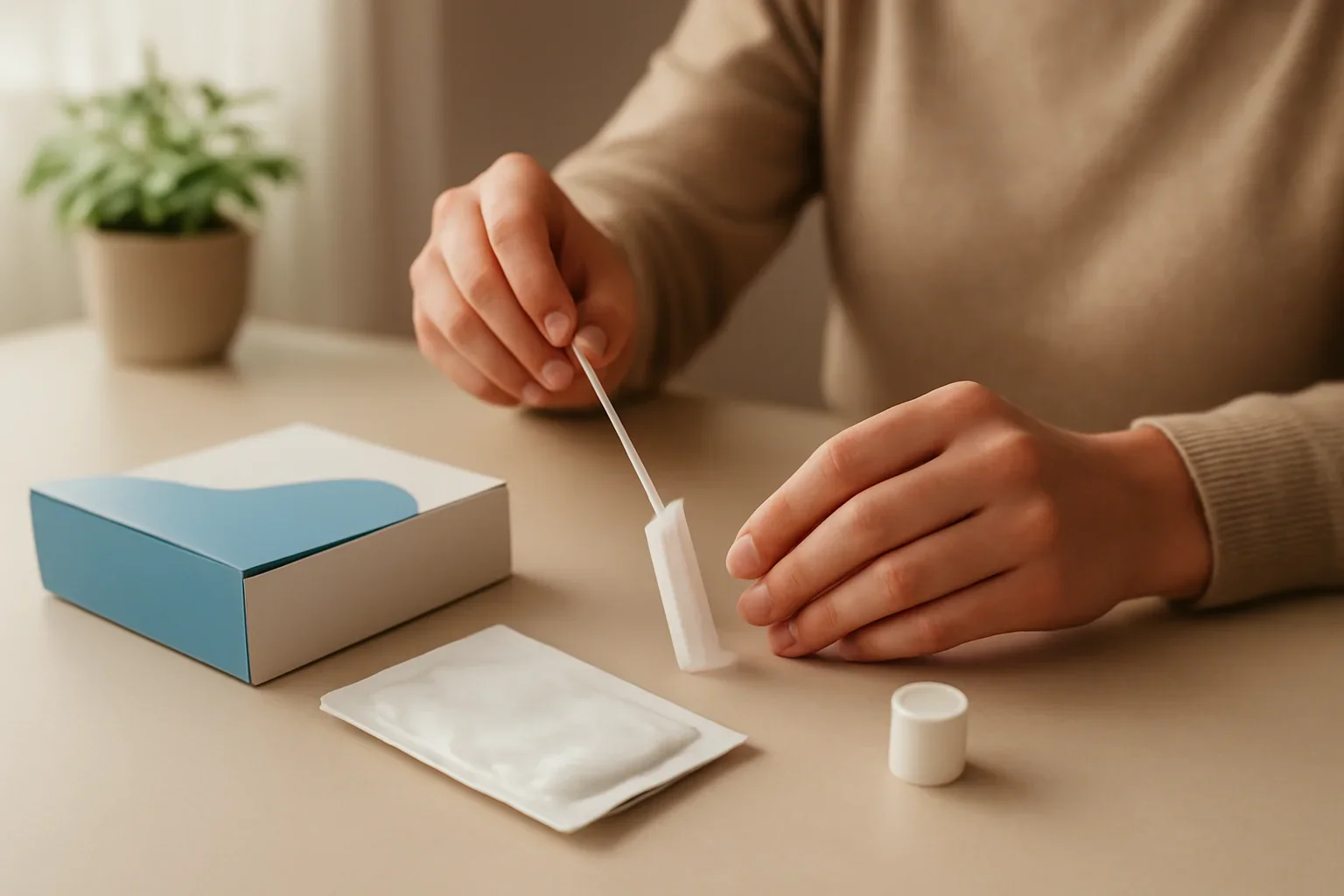 Microbiome Testing for Beginners page hero image showing an at-home microbiome testing scene