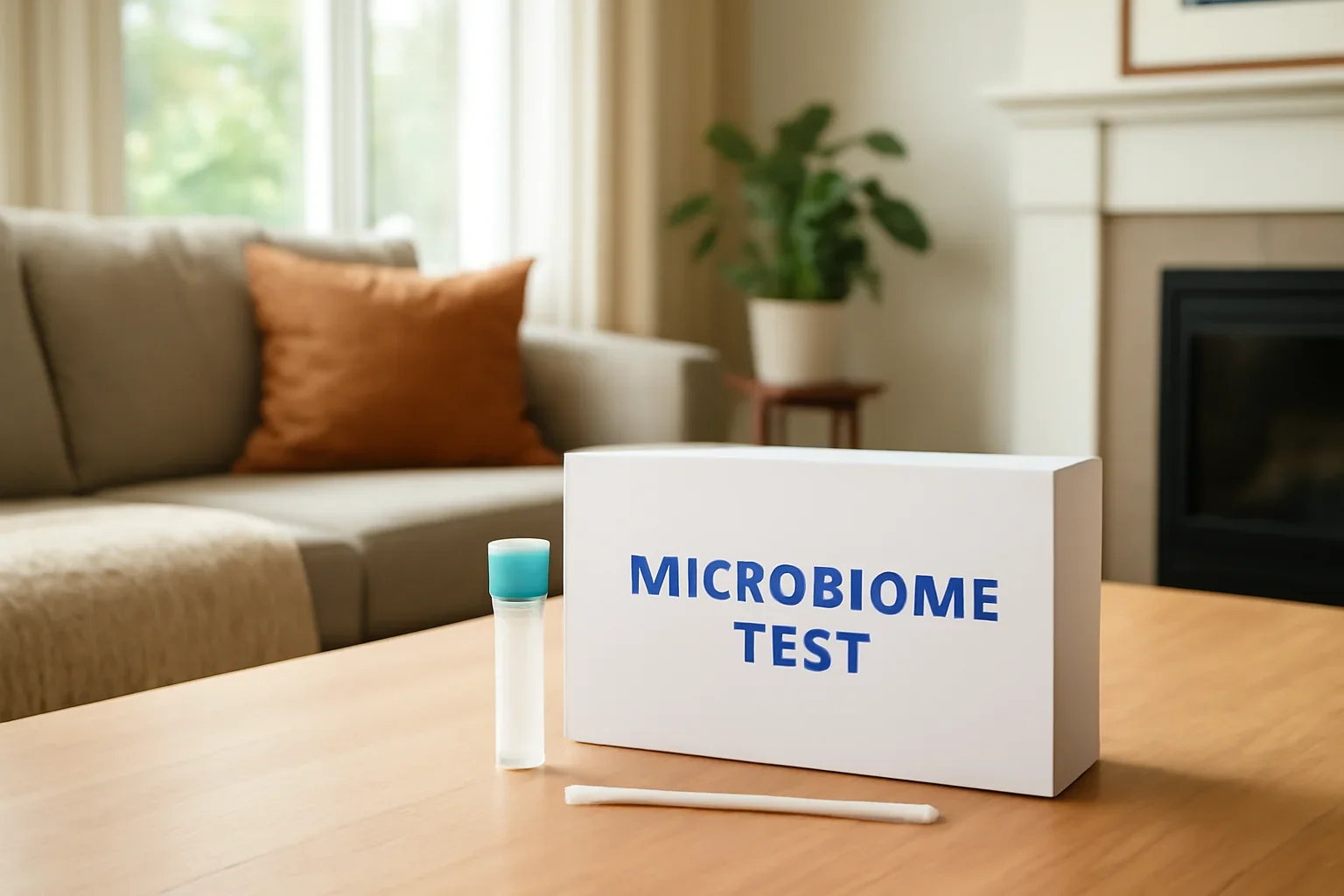 At-home microbiome test kit prepared for delivery to a Brampton, Ontario customer