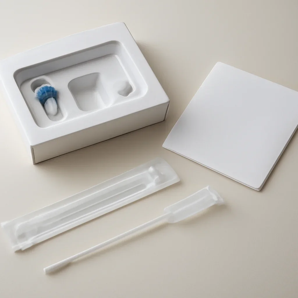 At-home microbiome test kit contents and collection instructions for a Brampton customer