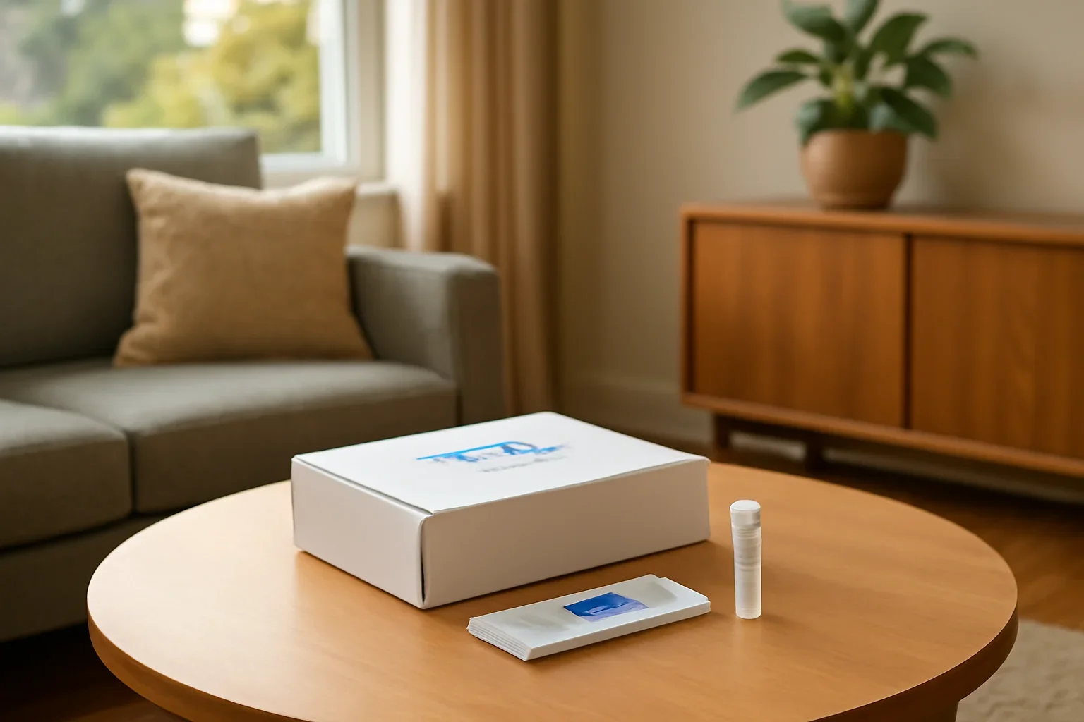 At-home microbiome test kit prepared for delivery to a customer in Burnaby British Columbia