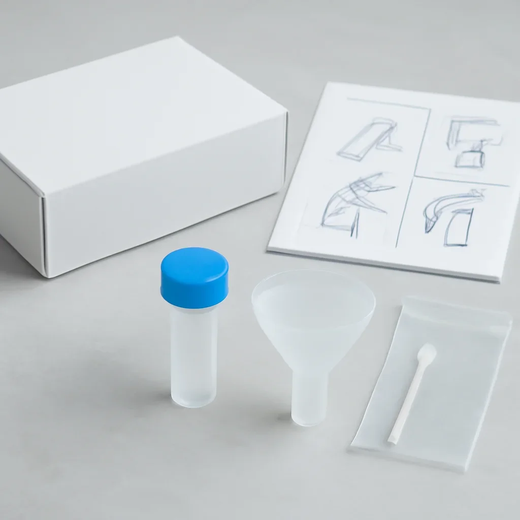 Supporting image for Microbiome Test for Men Canada showing kit contents and instructions