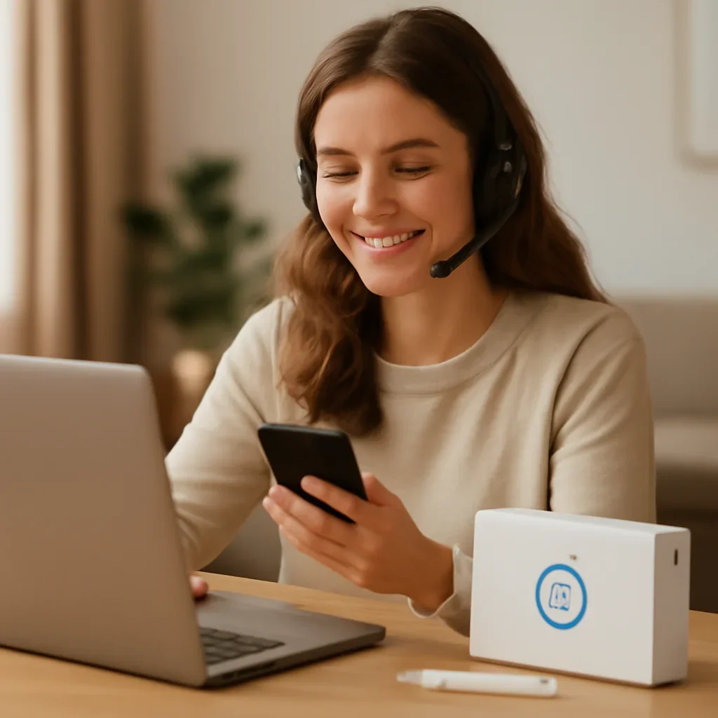 Call to action image for Oral and Gut Microbiome Testing showing customer support and online ordering