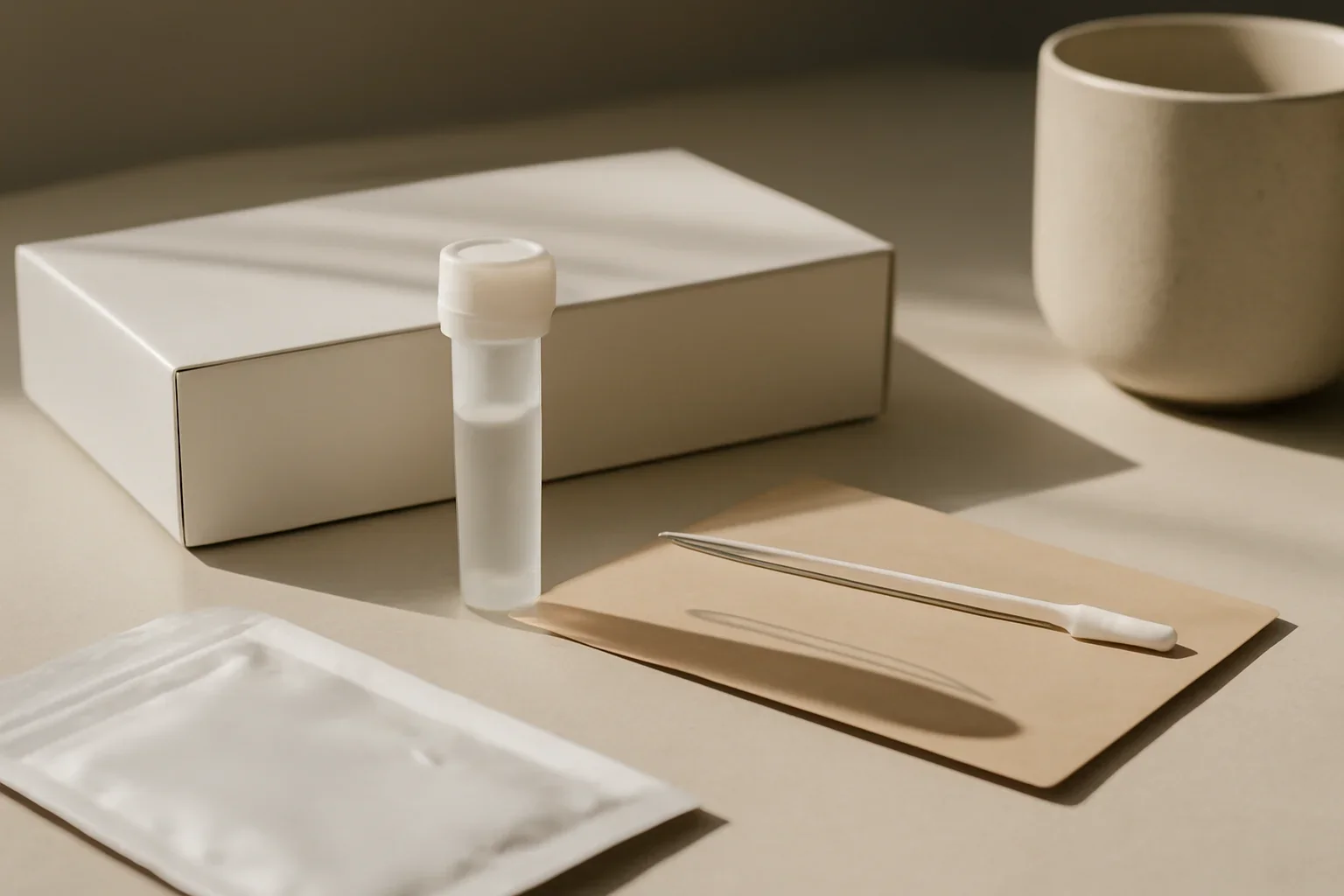 Oral and Gut Microbiome Testing page hero image showing an at-home microbiome testing scene