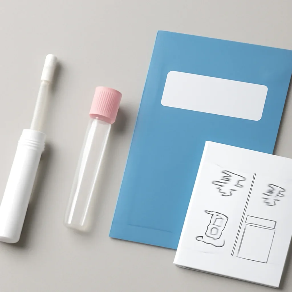 Supporting image for Oral and Gut Microbiome Testing showing kit contents and instructions