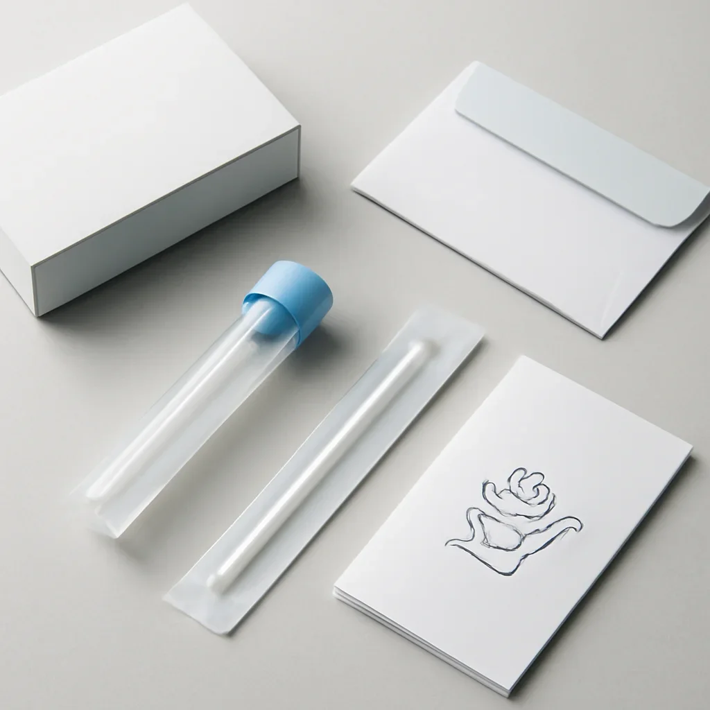Microbiome test kit contents and at-home collection instructions for an Iqaluit customer