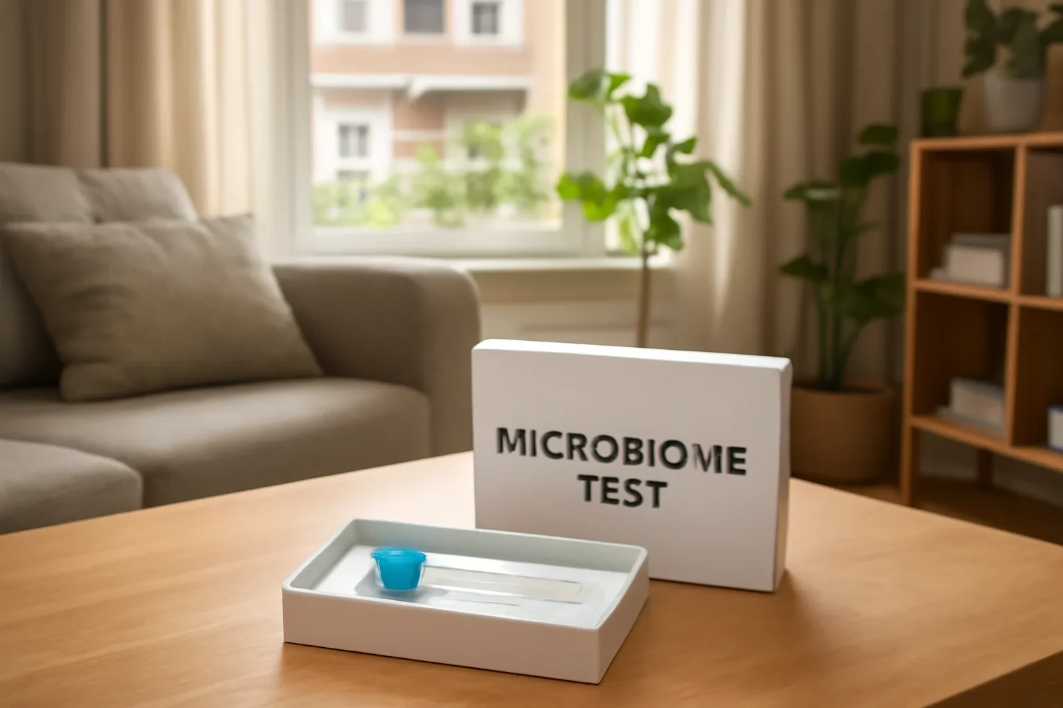 At-home microbiome test kit prepared for delivery to a customer in Longueuil Quebec