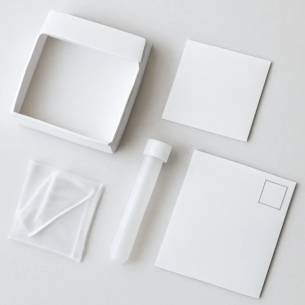 At-home microbiome kit contents and collection instructions