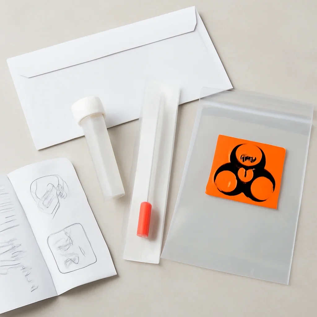 Microbiome test kit contents and home collection instructions for a Mississauga resident