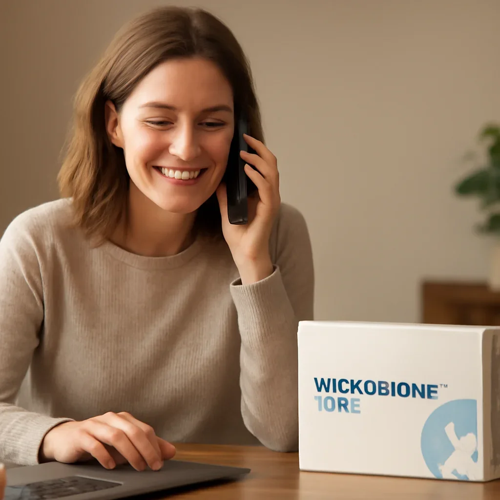 Call to action image for Microbiome Test Moncton showing customer support and online ordering