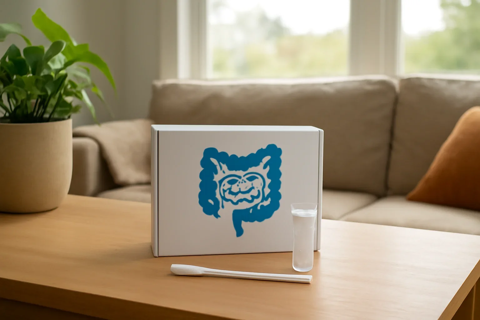 At-home microbiome test kit prepared for delivery to a Nanaimo British Columbia address