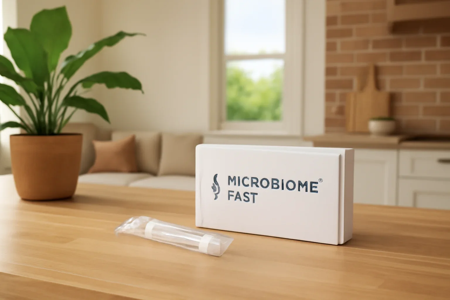 At-home microbiome test kit prepared for a New Brunswick order