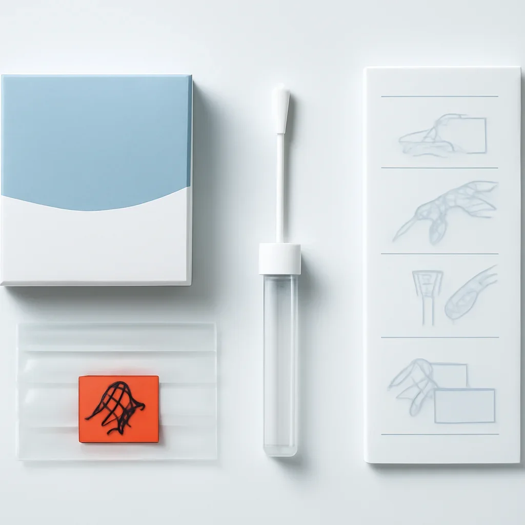 Microbiome test kit contents and collection instructions for a Peterborough Ontario customer