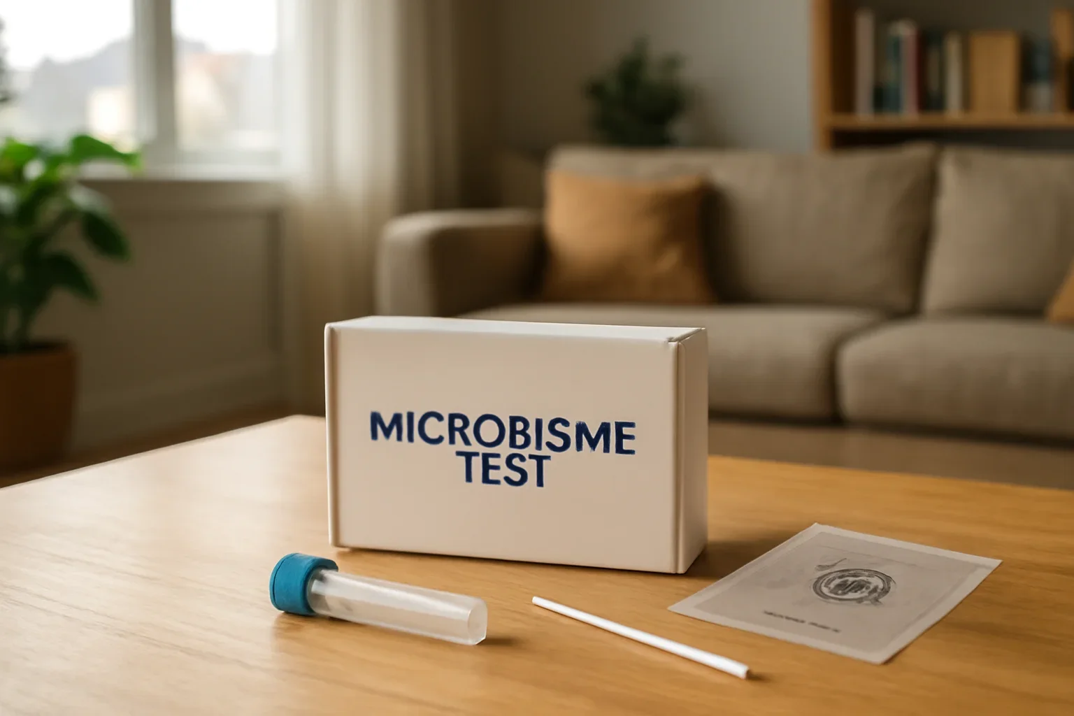 At-home microbiome test kit prepared for delivery to a customer in Saguenay Quebec