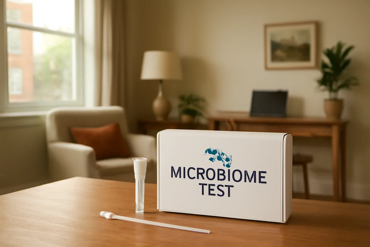 At-home microbiome test kit prepared for delivery to a Saint John New Brunswick address