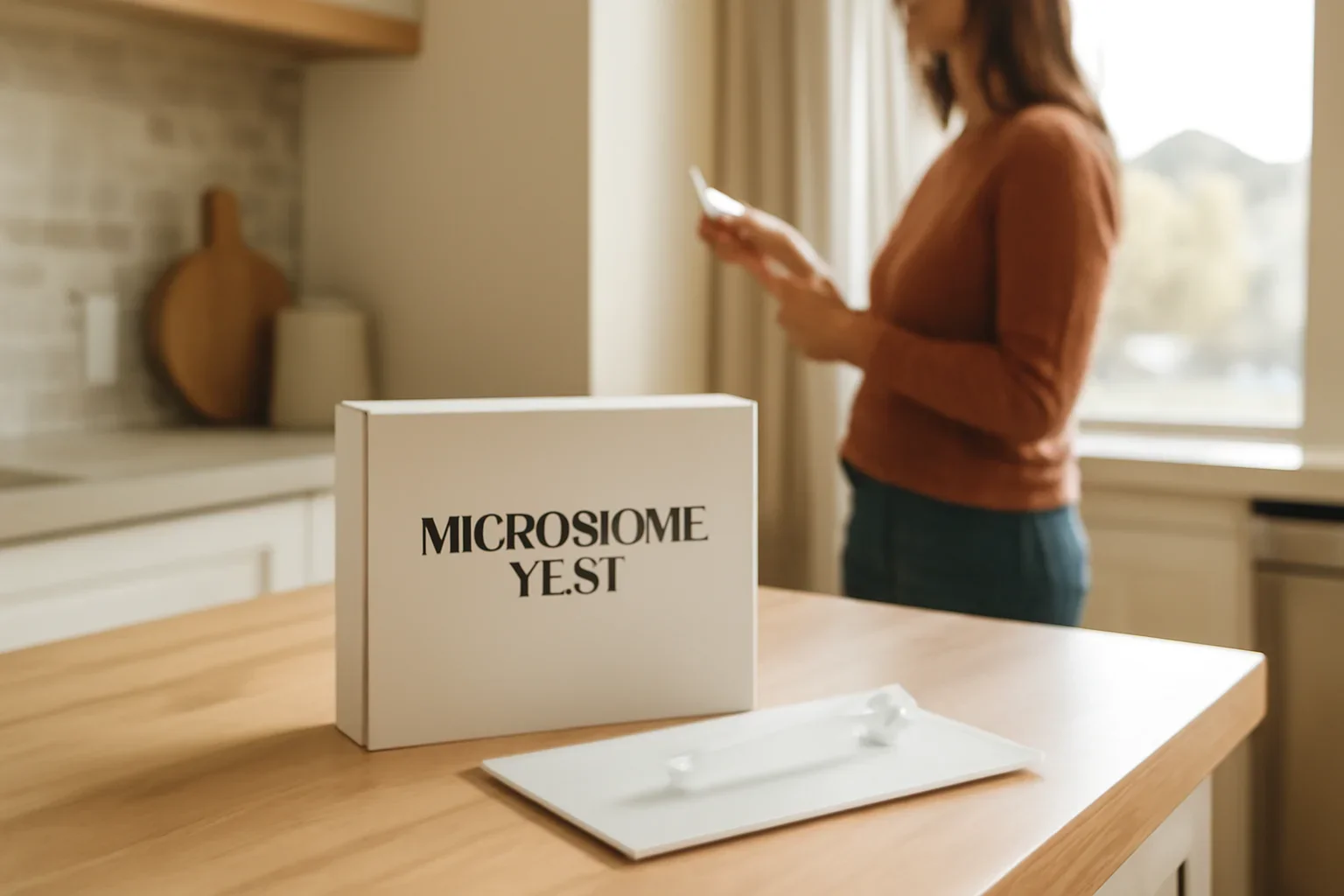 At-home microbiome test kit prepared for delivery to a customer in Saskatoon Saskatchewan