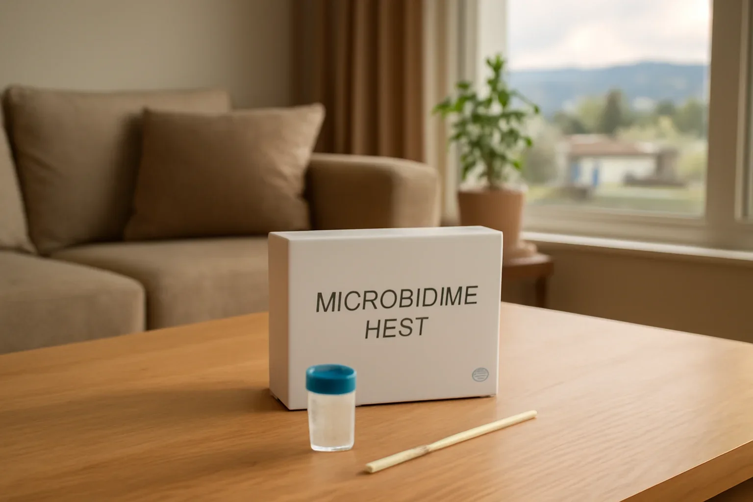 At-home microbiome test kit prepared for delivery to a customer in Vancouver British Columbia