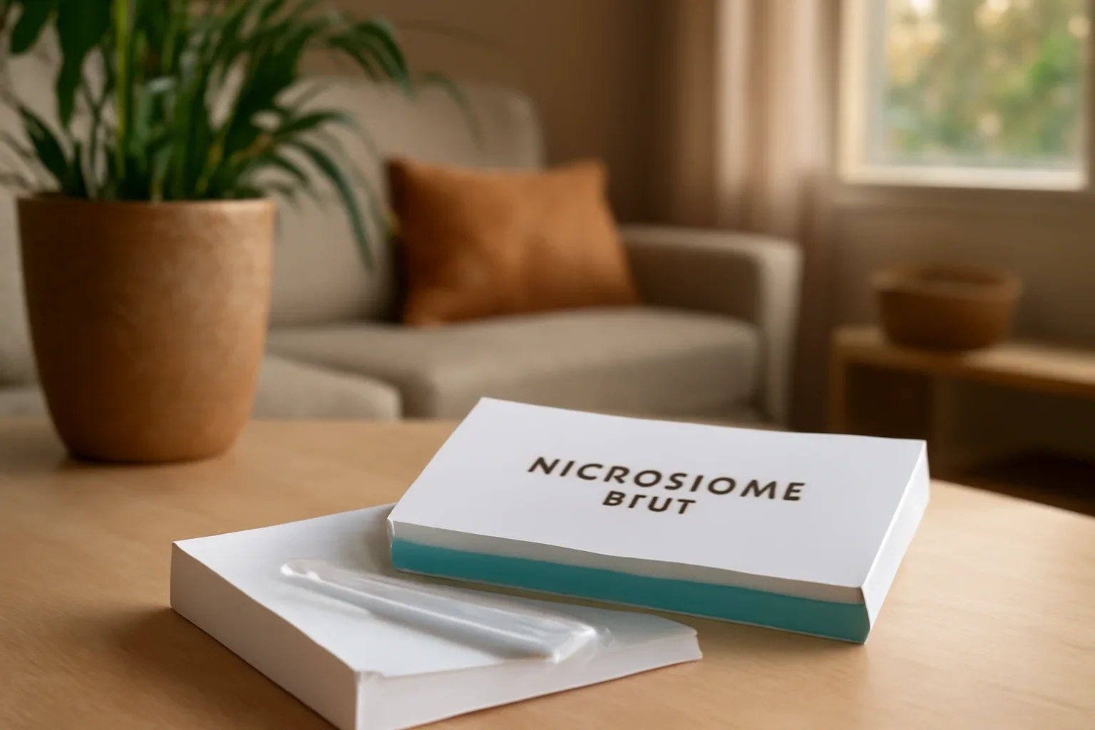 At-home microbiome test kit prepared for delivery to a Victoria British Columbia address