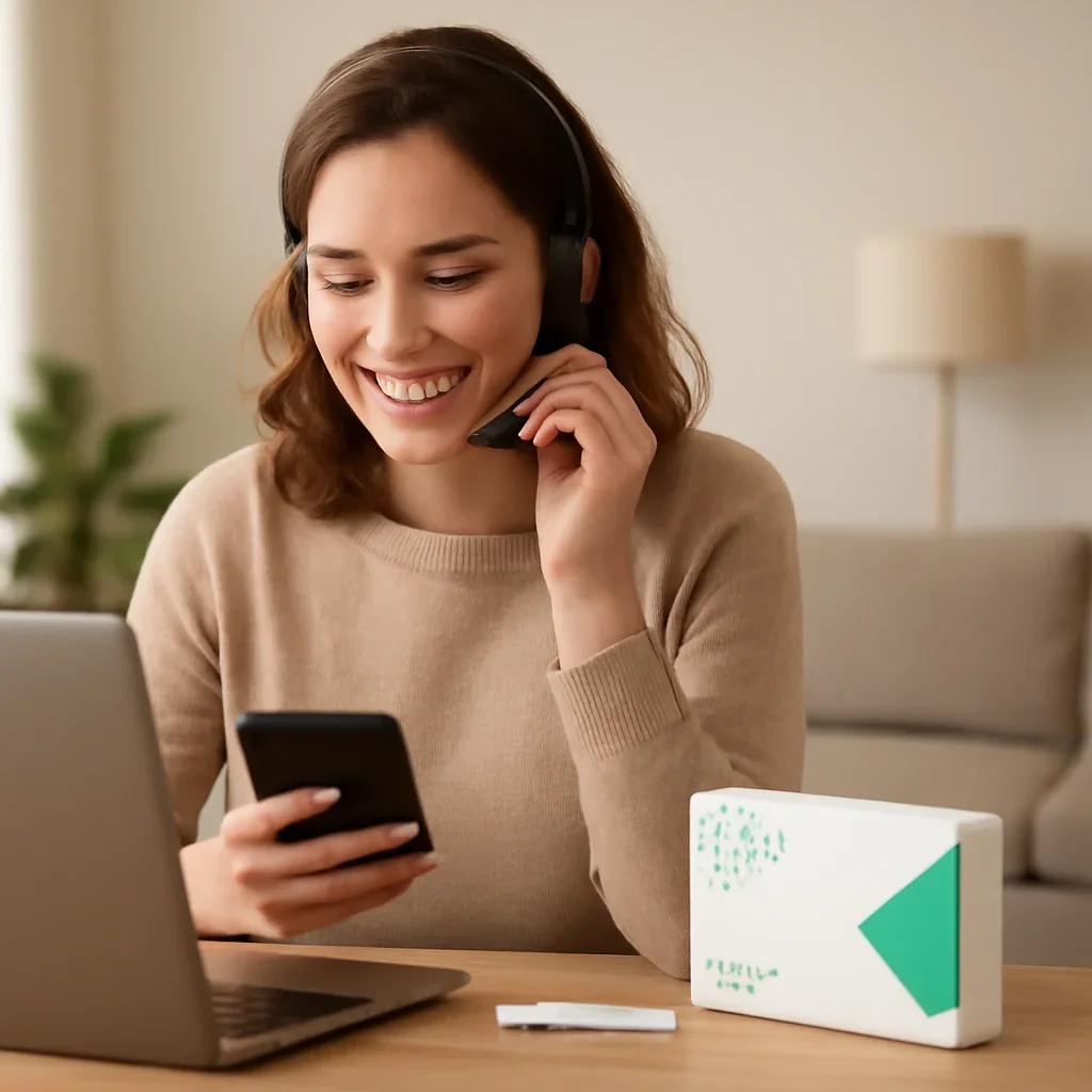 Call to action image for Microbiome Test vs Regular Stool Test showing customer support and online ordering