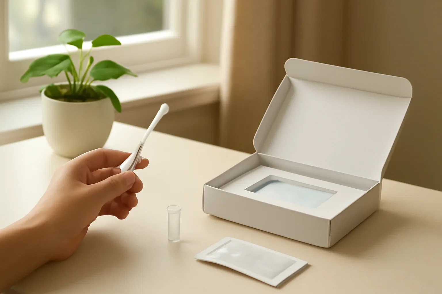Microbiome Test vs Regular Stool Test page hero image showing an at-home microbiome testing scene