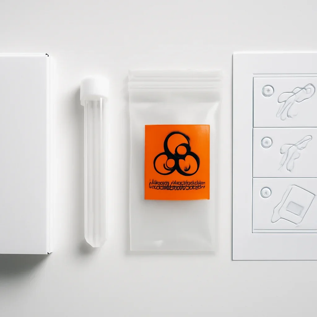 Supporting image for Microbiome Test vs Regular Stool Test showing kit contents and instructions
