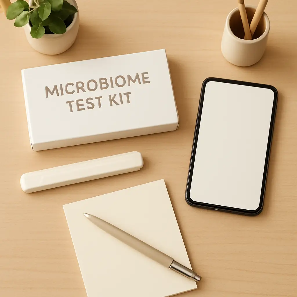 Privacy call to action image showing secure support communication for microbiome testing questions