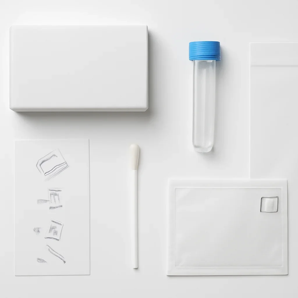 Supporting image for Sample Microbiome Report showing kit contents and instructions