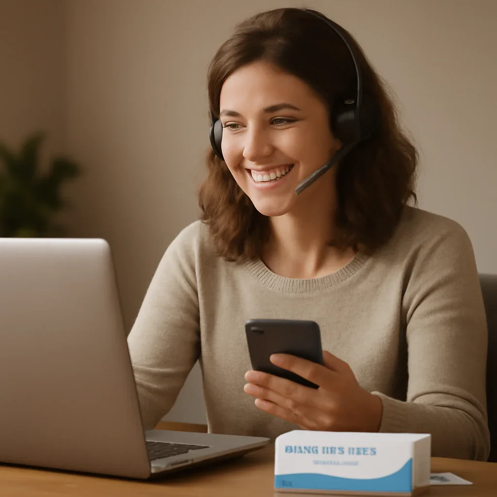 Call to action image for Science Behind Microbiome Testing showing customer support and online ordering