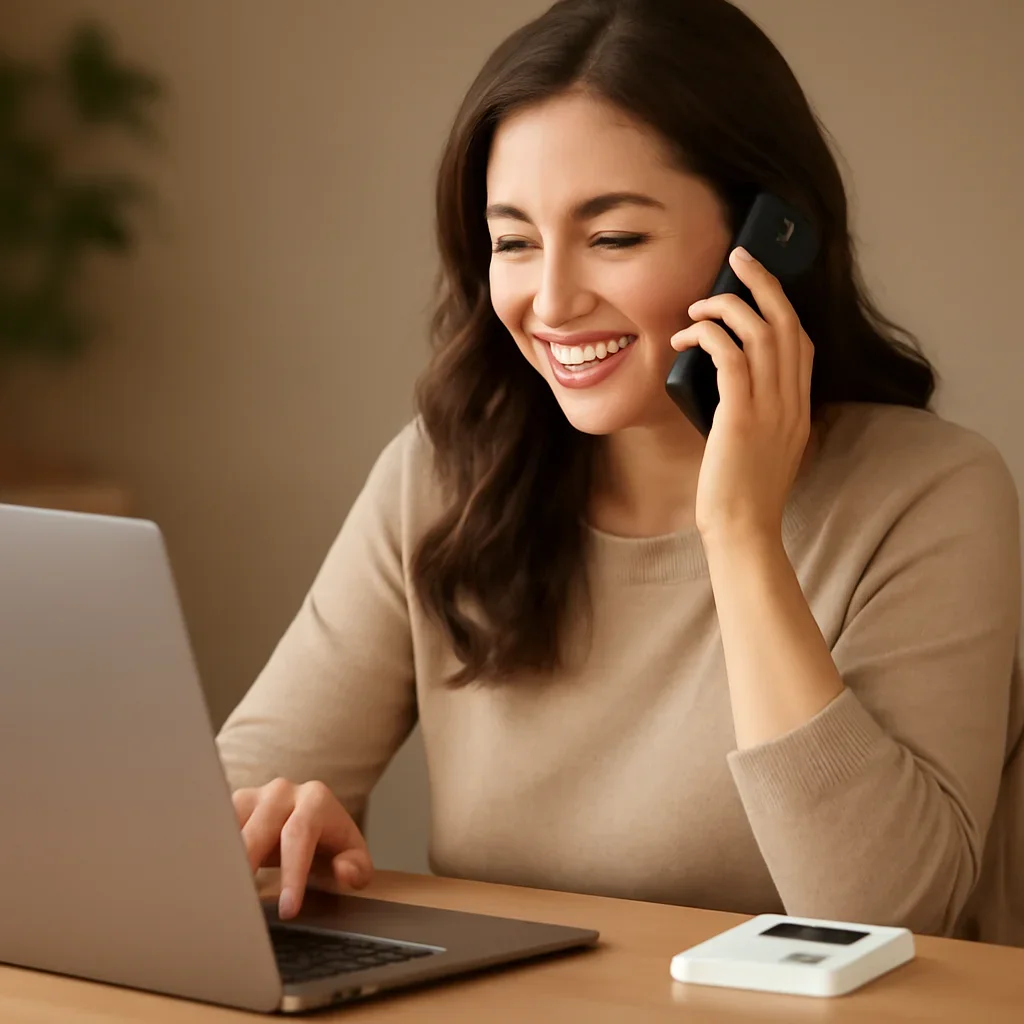 Customer reviewing microbiome test shipping details online