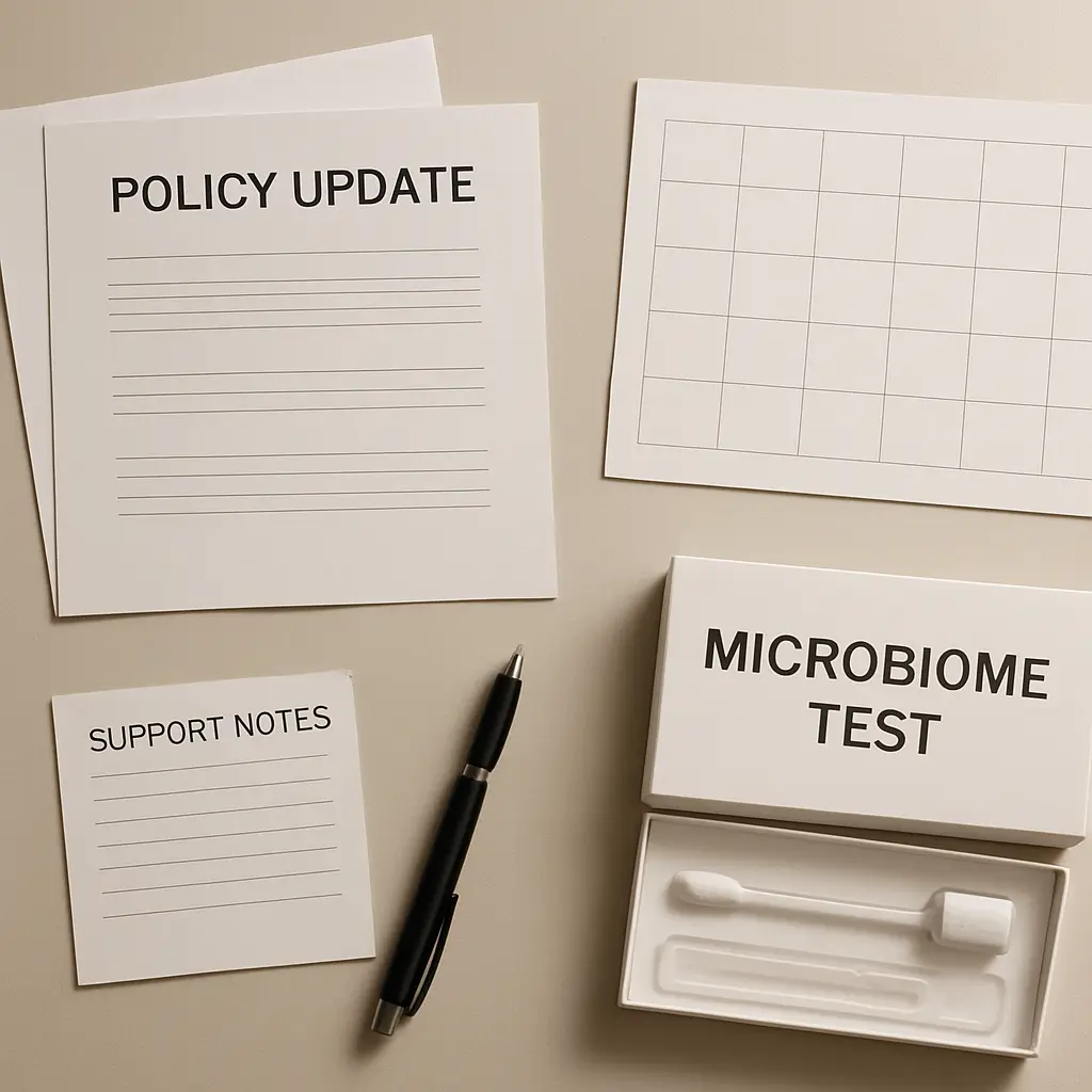 Updated microbiome testing policies and customer notices